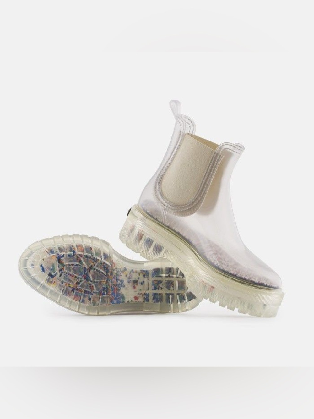NWOB Lemon Jelly Ravyn Jelly Platform Clear Boots Size: EU 38 or US 7.5 - Picture 3 of 12